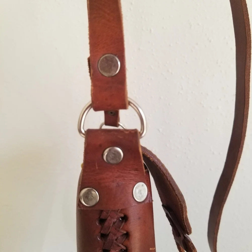 Vintage Handmade Boho Leather Boho Crossbody Southern Style Cowgirl Vibe - Picture 8 of 15